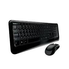 لوحة مفاتيح وماوس لاسلكي من مايكروسوفت، أسود - Microsoft-Wireless 850 Desktop