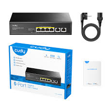 قسام مفاتيح شبكة الإنترنت - cudy GS1006P-6-Port 10/100/1000MSwitch. 4-Port